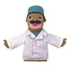 Bambola peluche burattino a mano per l'industria, burattino a mano pompiere, la bocca si muove, per accompagnare e calmare i bambini