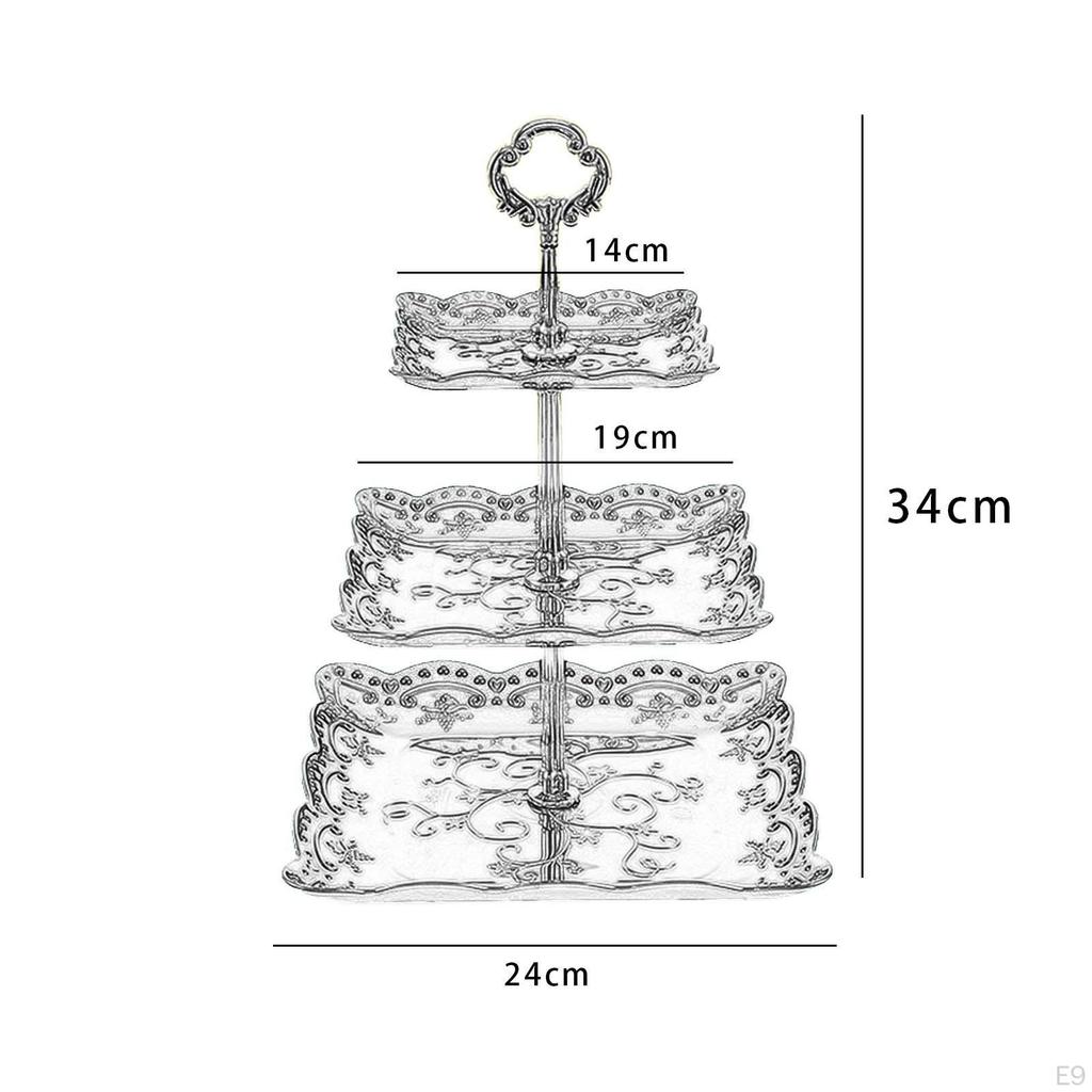 Stojan na muffiny, třípatrový servírovací tác, víceúčelový stojan na dezertní dorty na Halloween