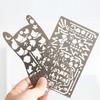 Cat-themed Hollow ruler for journals Planner Stencils Hollow Journaling Supplies Portable Scrapbook Templates metal cutout ruler