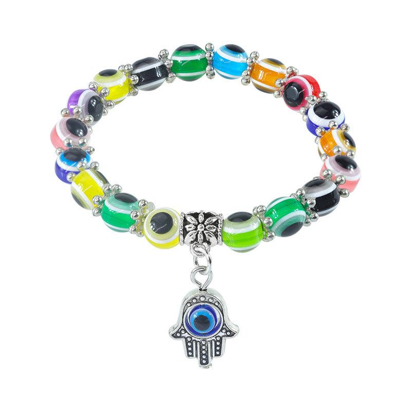 Evil Eye Crystal Beaded Adjustable Bracelet for Boys & Girls