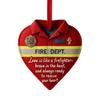 Occupational Love Heart Ornaments Heart Ornament to Honor Chef/Teacher/Builder/Firefighter for Christmas Tree Decor