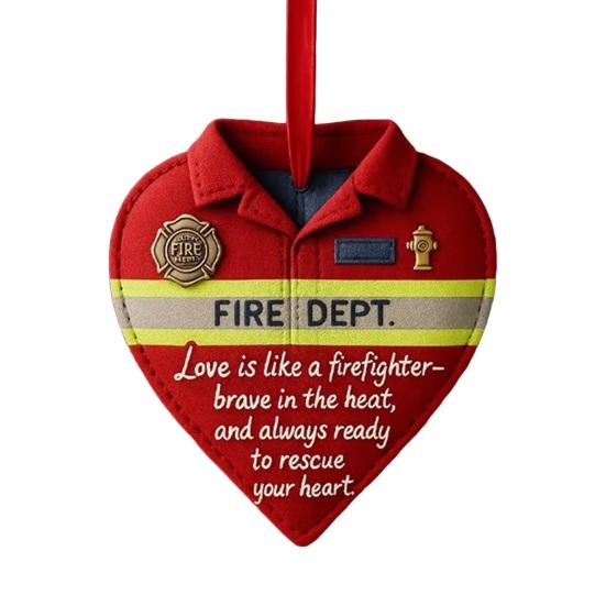 Occupational Love Heart Ornaments Heart Ornament to Honor Chef/Teacher/Builder/Firefighter for Christmas Tree Decor