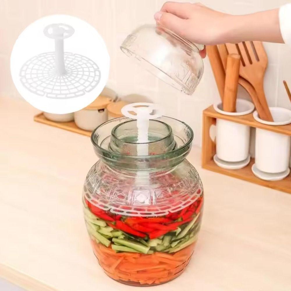 Plastic Material Pickling Jar Pressure Tool Fermentation Weight 7.47 Inch Size Pickle Jar Press Pressure Tool