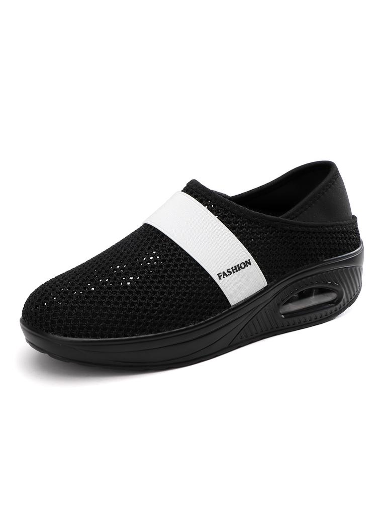 Neue Damen-Frühlingsschuhe Mesh-Freizeitschuhe Fußbedecker atmungsaktive Slipper Einzelschuhe Flyknit Übergröße