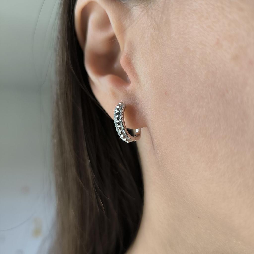 Silver Earrings with Cubic Zirkonia (2184263)