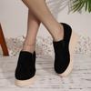 Wedge Heel Deep Shoes Women's 2025 Autumn New Platform Muffin Plus-size Shoes