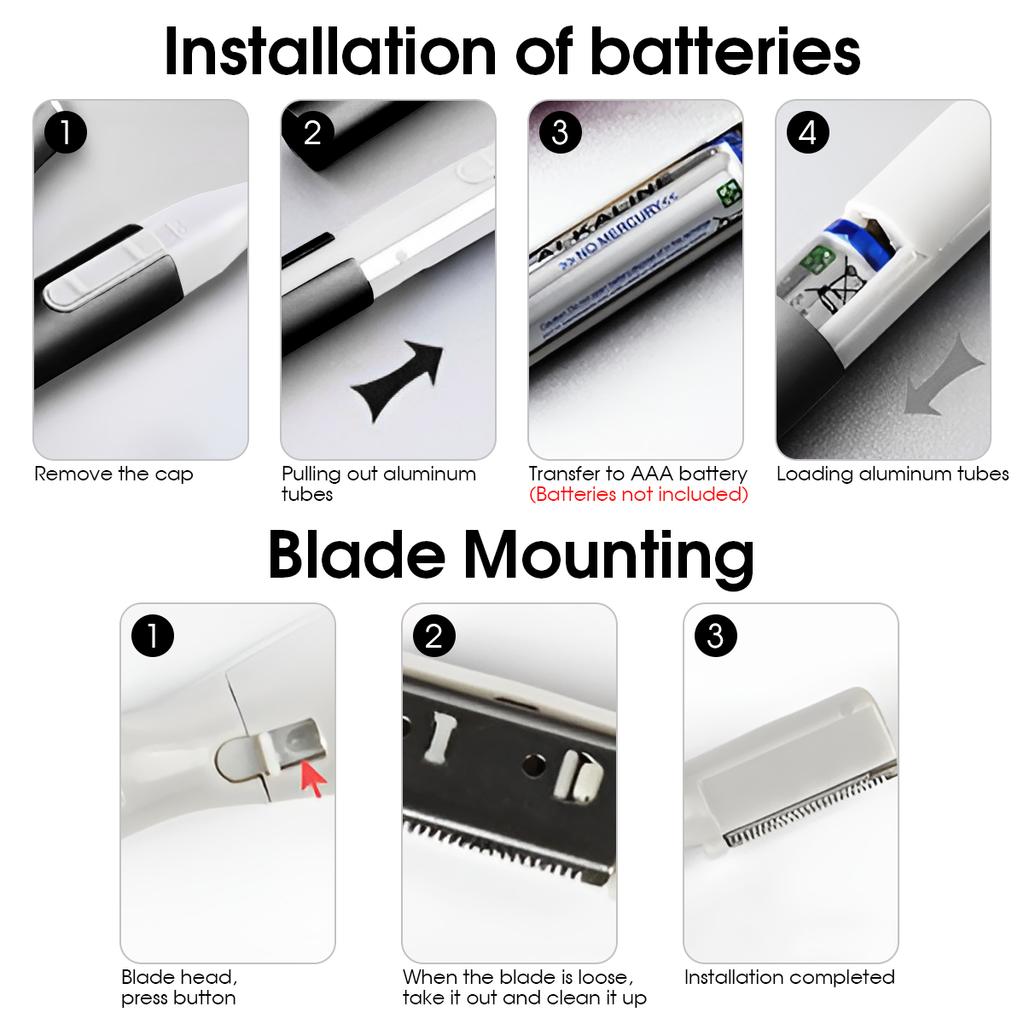 Portable Electric Face Eyebrow Hair Body Blade Razor Shaver Trimmer Face Hair Remover Trimmer Use Lady Beauty Remover Tool