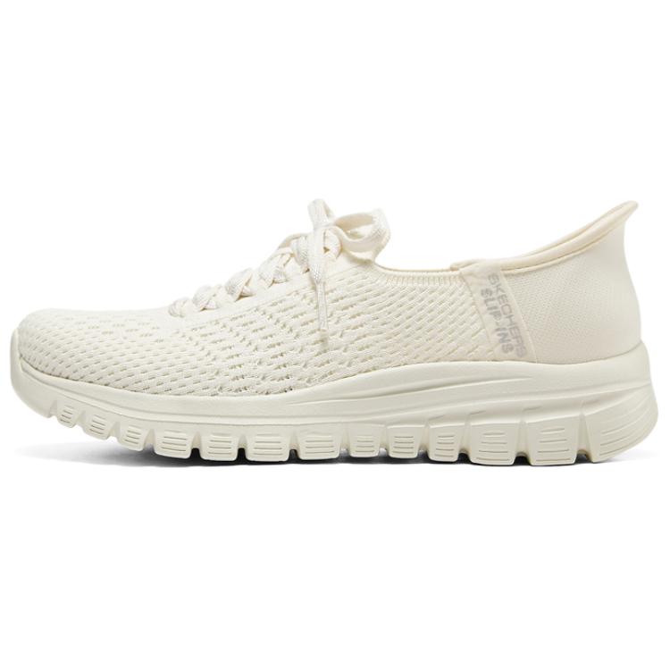 Skechers Слипоны Удобные Легкие Низкие Повседневные Кроссовки Женские Кроссовки Цвет Off-White 100736-OFWT 36