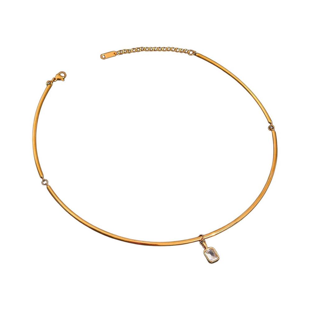 INS Style Women's Titanium Steel Geometric Collarbone Chain - Simple, Luxurious, Non-Fading Jewelry