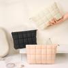 Cosmetic Bag Compact Quilted Makeup Bag with Top Zipper Closure Spacious Inner Pocket Travel Organizer Handbag Makeup Pouch
