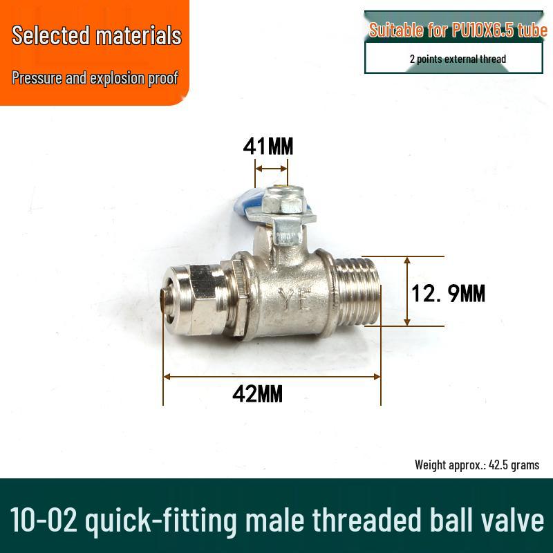 Check Valve: All-Copper Pneumatic Ball Valve – Thickened Tap Water Pipe Switch, Available in 4, 6, and 2-Point Mini Sizes