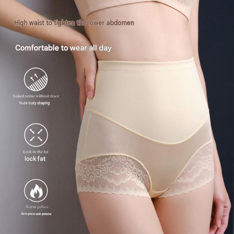 High Waist Lace Shaping Panties Breathable Tummy Control Butt Lifter Postpartum Slim Hip Waist Trainer Underwear For Women