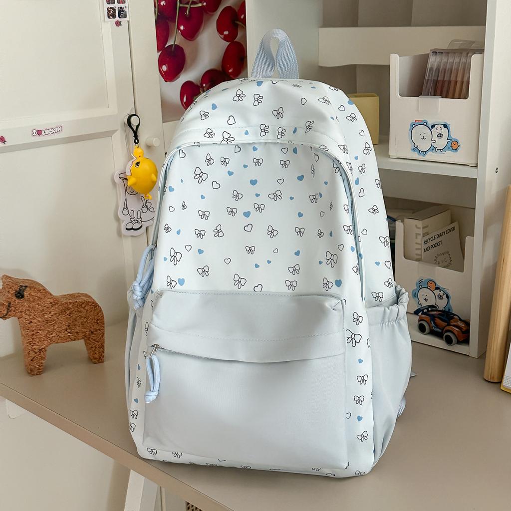 Schoolbag Junior high school bow high value niche 1011 new girl heart large capacity lightweight versatile backpack