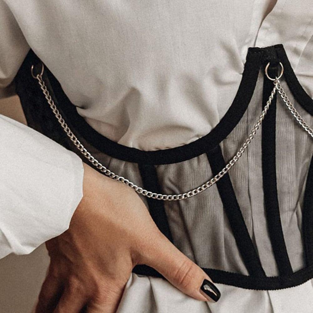 Mesh Tummy Control Shapewear Transparent Waist Trainer Shapewear Lace Corset Belt  Female