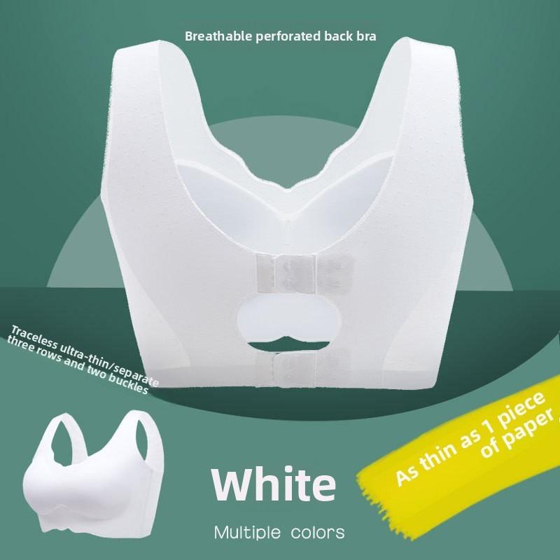 Large Size Women Summer Ultra Thin Large Breasts Show Small No Trace Beauty Back Breathable Comfortable Gathering Bra