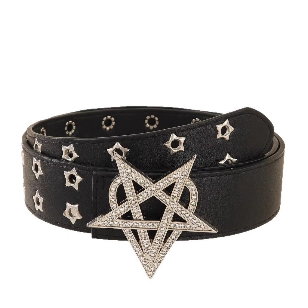 Rose Pink Water Drill Rivet Belt With Alloy Buckle For Fashionistas And Trendy Outfits