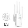 4 Antenna 300M WiFi Extender, Wireless Signal Booster Repeater for Home Router, US/EU/UK Plug