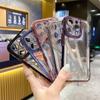 Clear Plating Bumper Phone Case For Iphone 14 13 12 11 Pro Max 14 Plus 14pro Shockproof Lens Protection Transparent Back Cover