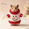 Small Animal Holiday Outfit Christmas Hamster Sweater, Soft Knitted Cute Outfit, Cozy Festive Pet Sweater Turtleneck Winter Clothes for Golden