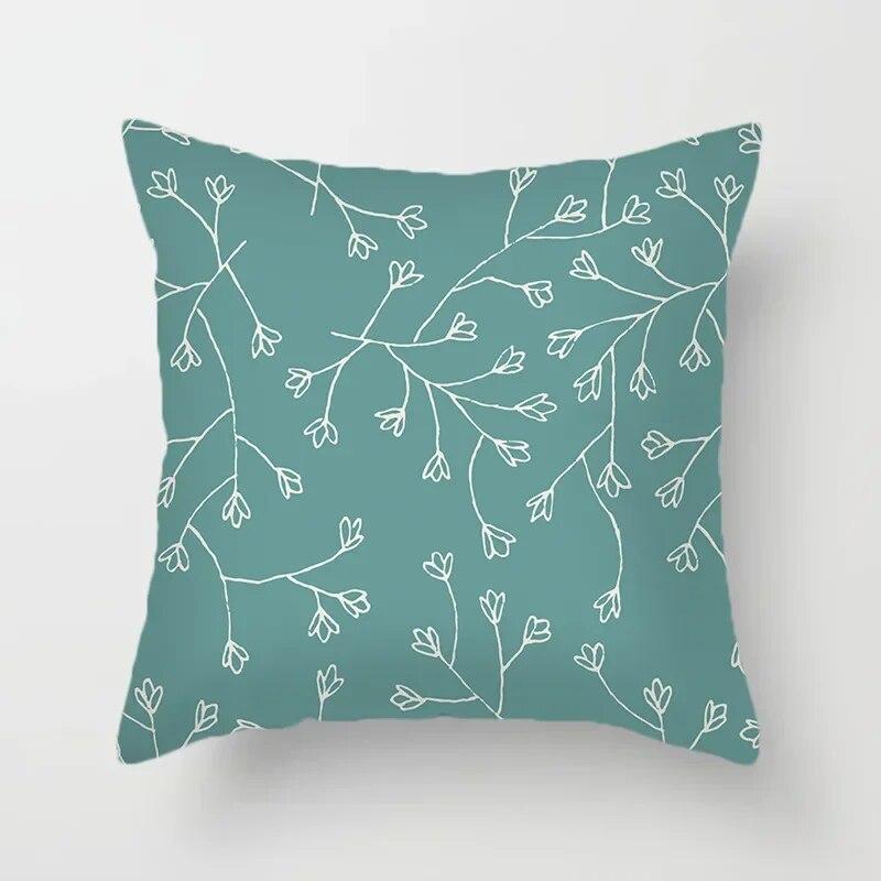 45x45cm Pastoralen Stil Cartoon Tier Schildkröte Pflanzen Druck Kissenbezug Bequemes Sofa Hotel Auto Sitzkissen Abdeckung wohnkultur