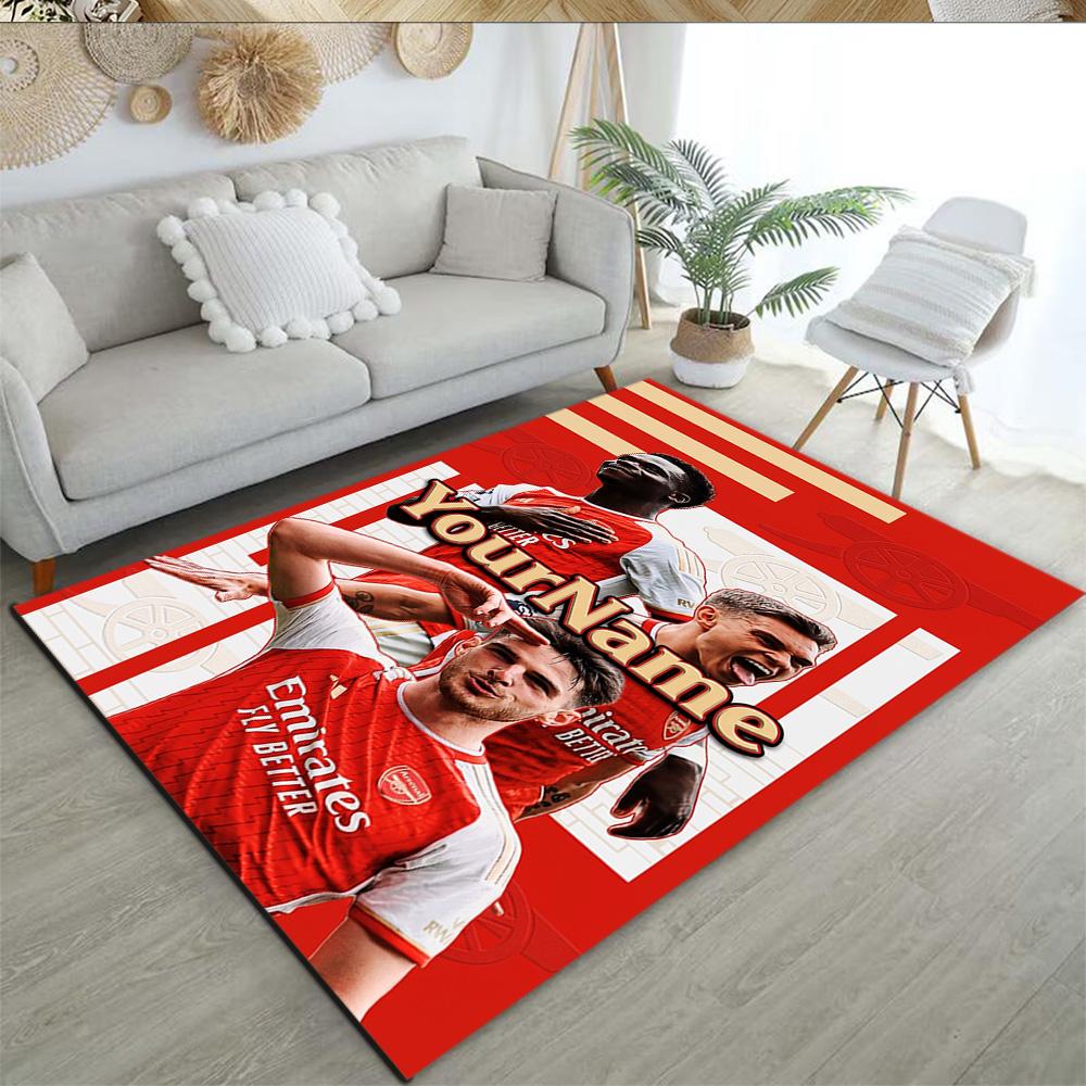Arsenal Customized Name Floor Mat Suitable for Living Rooms Entryway Study room Playrooms Antislip Carpet Anime Office Decor Spiritual Gift