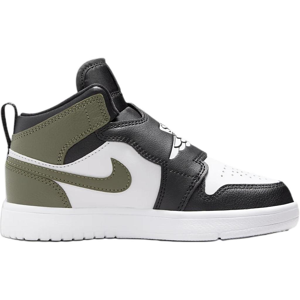 (PS) Air Jordan Sky Jordan 1 'Black White Medium Olive' Kids' BQ7197-092