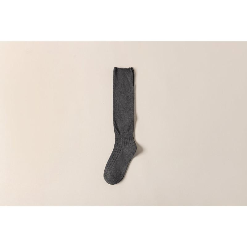 

Однотонные утягивающие носки, женские гольфы, длинные носки на весну и осень, высокие носки, носки выше колена 1 pair темно серый