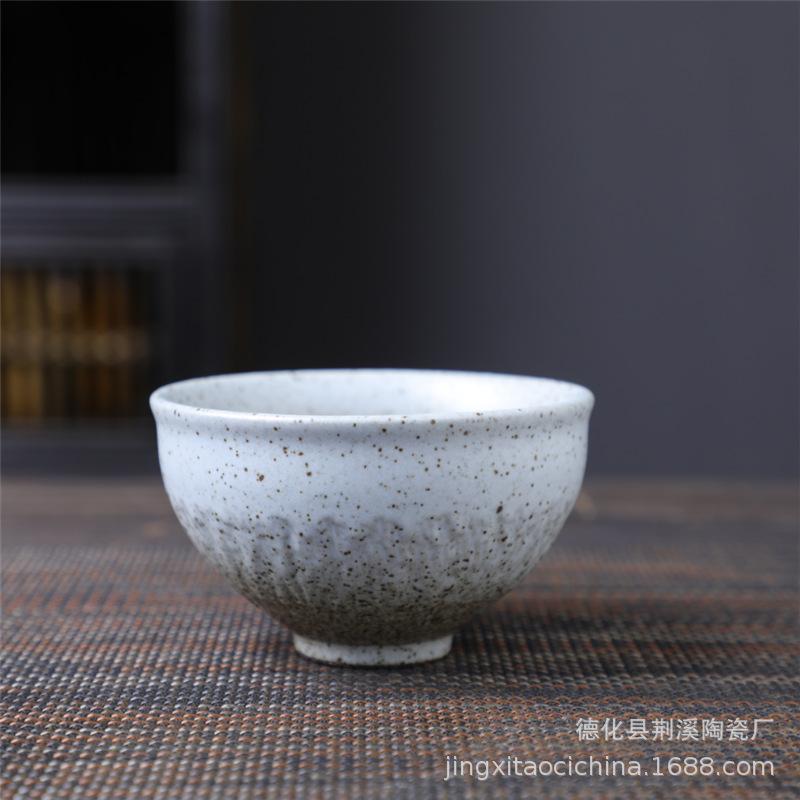 Ceramic Master Cup Kung Fu Teacup Retro Ceramic Cup Outdoor Camping Cup Household Coarse Pottery Tea Cup