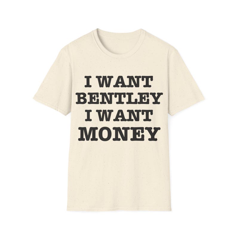 Bentley Money Lover Slogan Grafik Oversized Streetwear Lässiges T-Shirt Top für Hip-Hop Fans & Luxus Lifestyle Enthusiasten