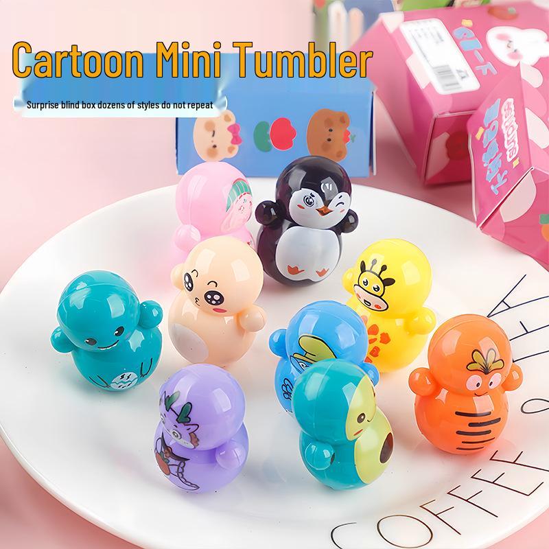 Cartoon Style Tumbler Toy - Kindergarten Gift, Back-to-School Prize