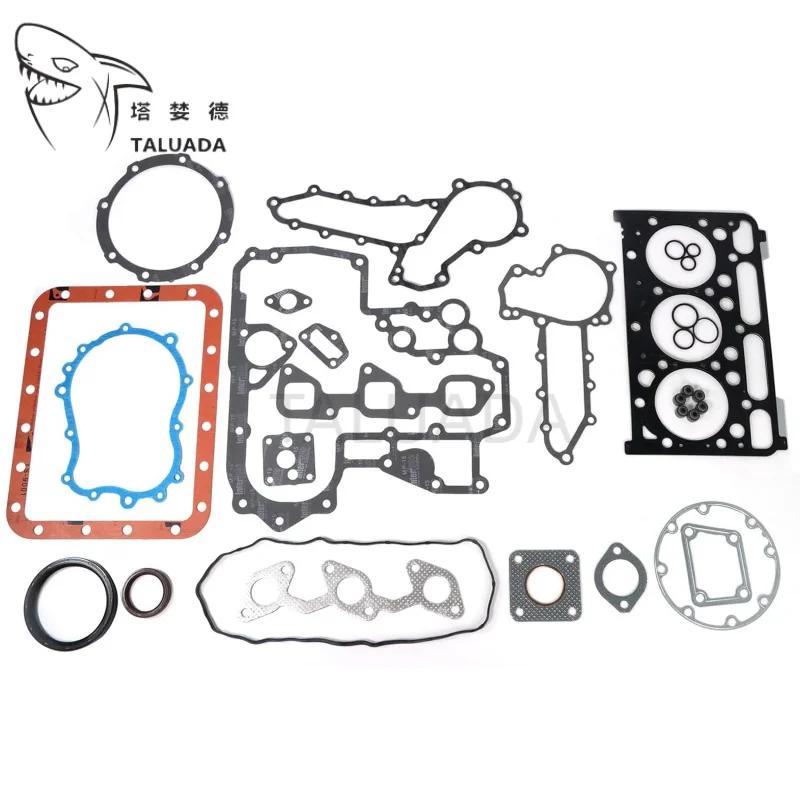 For D1703 Engine Gasket Kit Full Set Head Gasket Kubota D1703 D1703E L3300DT L35TL Bobcat 325C 328 329 Excavator Engine