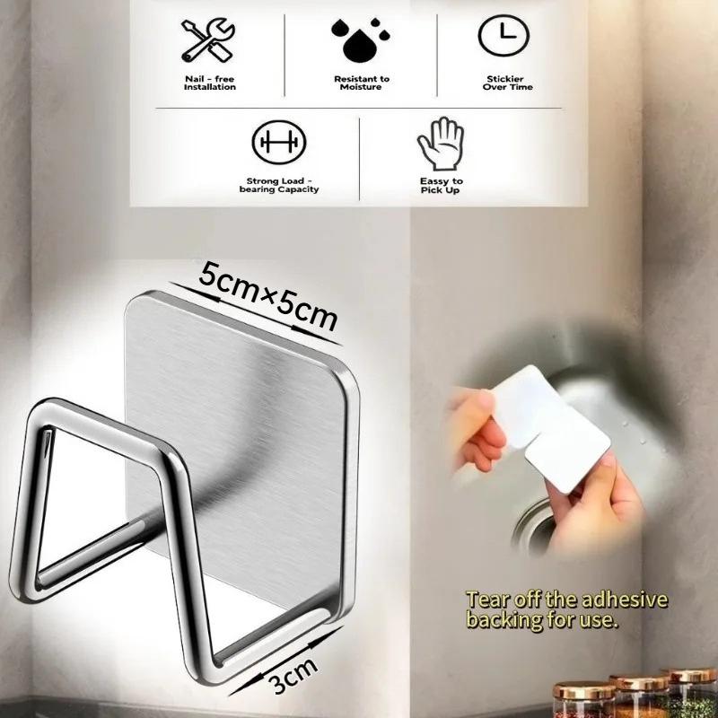 1-10pcs Stainless Steel Sink Sponge Rack for Sponge Steel Wire Ball Draining Paste The Inner Wall of The Sink Kitchen Supplies