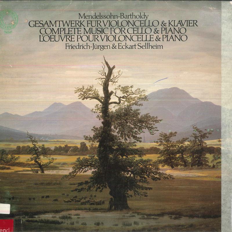 

LP Record FRIEDRICHJURGEN SELLHEIM ECKART S Bartholdy Complete Music For Cello 76547 CBS MASTERWOR 197 Germany Classical Used