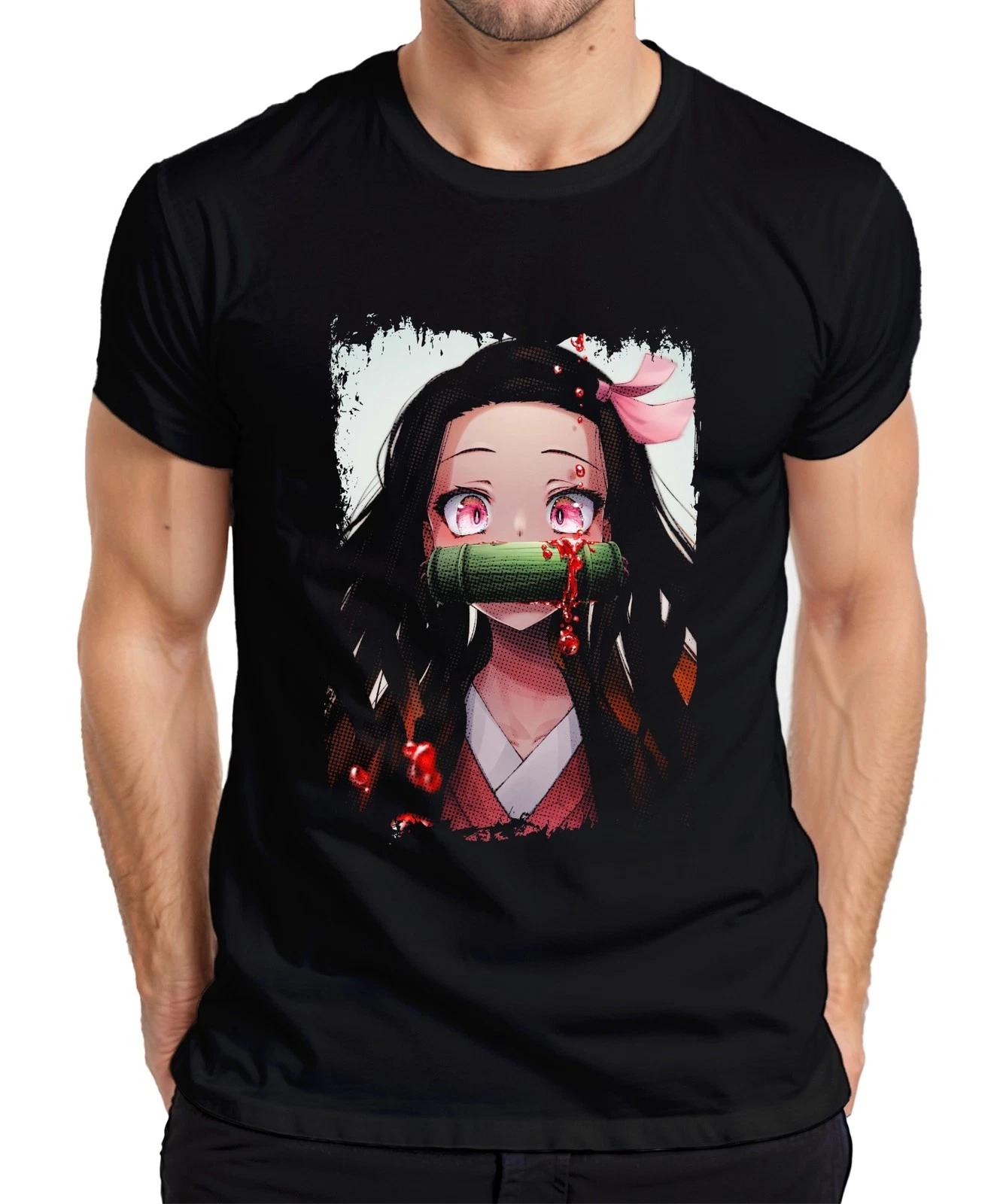 Nezuko Kamado Demon Slayer Anime Manga Bambus Blut Kawaii Cosplay Herren T-Shirt XL
