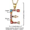 Catena Personalizzata per Clavicola Hip-hop: Collana con Ciondolo Alfabeto in Rame e Zircone