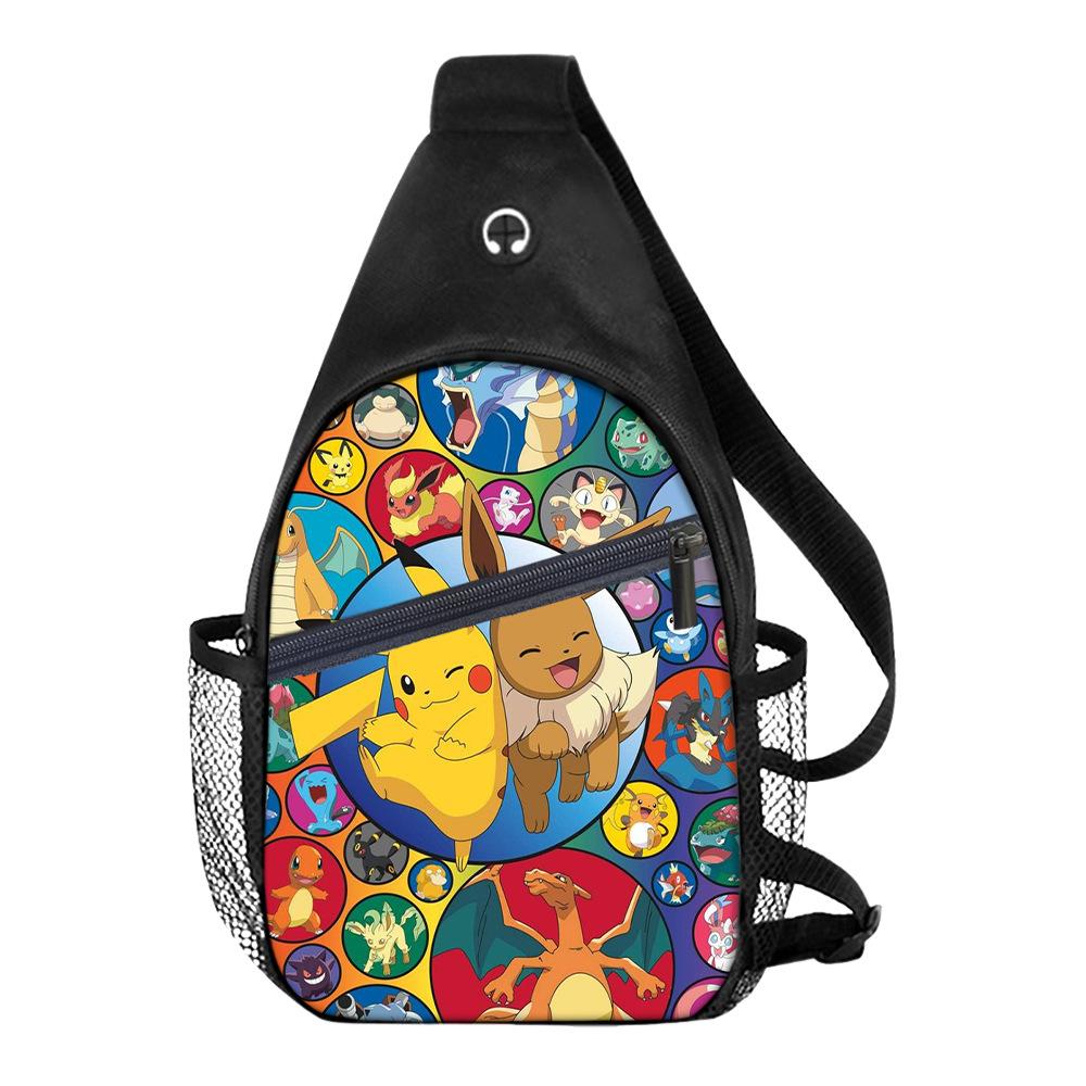 Breast Bag Men'S And Women'S Sports Travel Versatile Casual Shoulder Bag Multifunctional Messenger Bag Cartoon