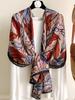 Elegant Women Silk Scarf Wrap Shawl Retro Print Lady Sunscreen Bandanas Hijab Mujer Scarve Pareo Headscarf Casual Boho Korean