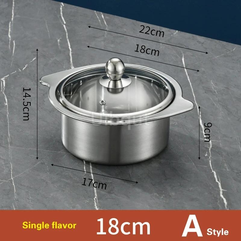 Whirlwind cooker One person one pots small hotpot Clear Soup Double Flavor Pot Single person hot pot with lid Induction cooking