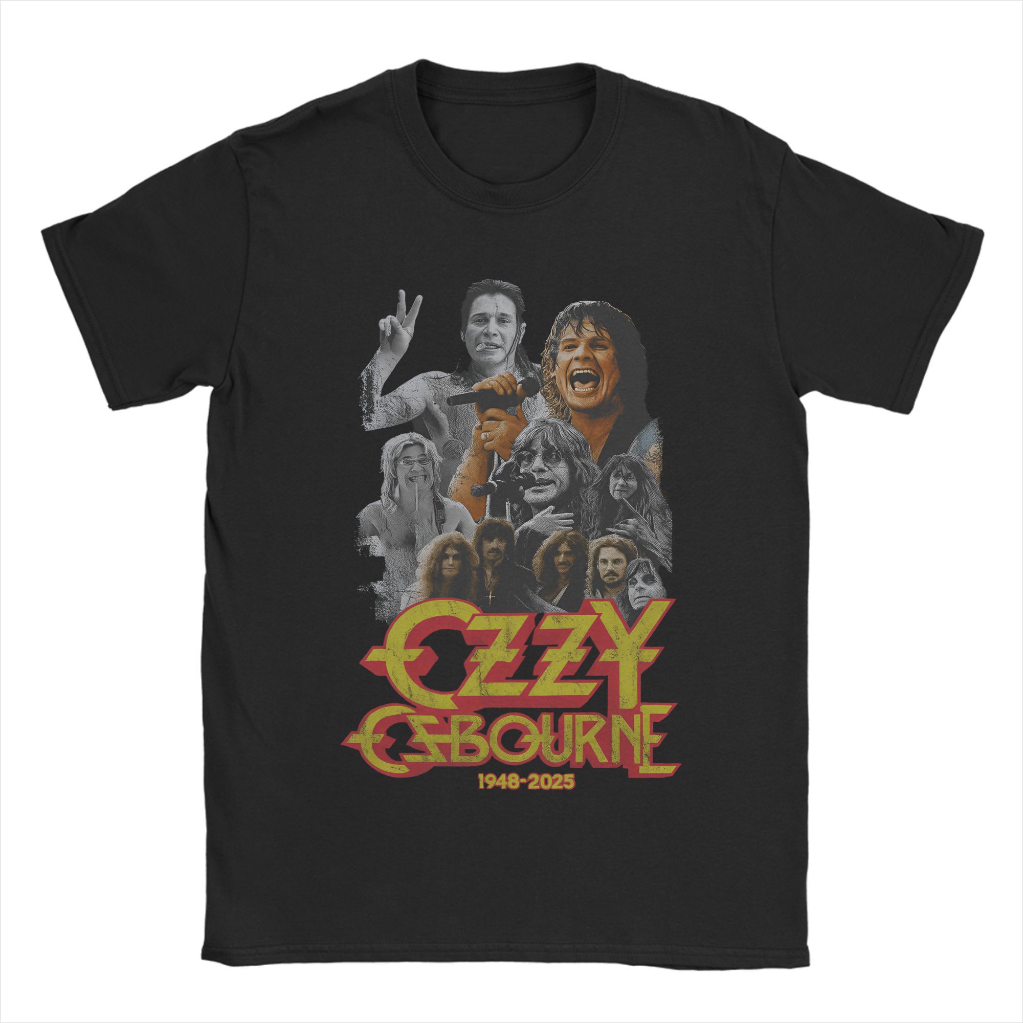 BenberFashion Black Sabbath Ozzy Osbourne T-shirt voor Heren Back To The Beginning Tour Katoenen T-shirt O-hals Korte Mouw T-shirt Kleding M