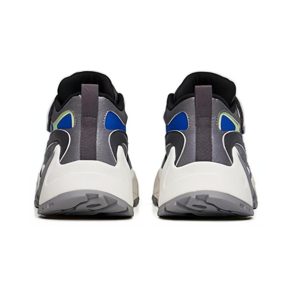 Anta Kids Casual Fleece Lined Non-Slip Wear-Resistant Warm Low-Top Running Shoes Kids Sneakers Black Blue Gray A312146807-2