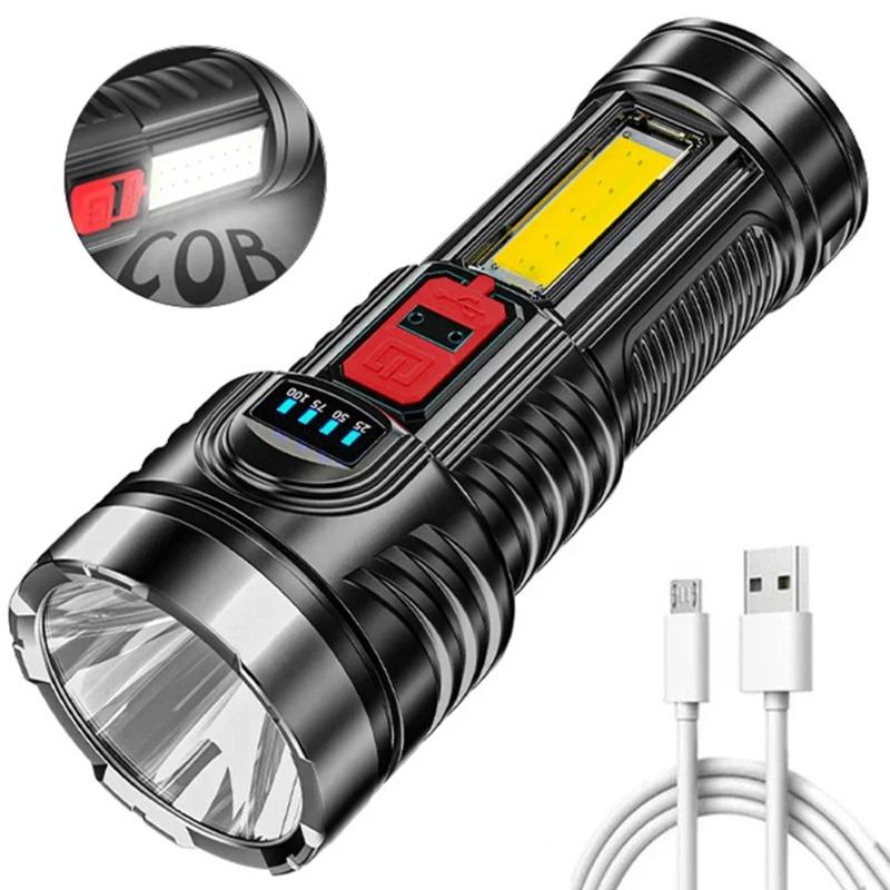 Powerful Flashlights 3 Mode Rechargeable Torch Built-in Battery 18650 Flashtorch for Outdoor Camping Hiking Emergency Lighting