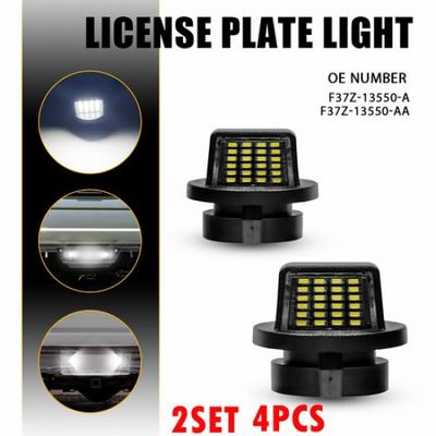4x LED License Plate Light Tag Lamp Assembly Replacement for Ford F150 F250 EOA