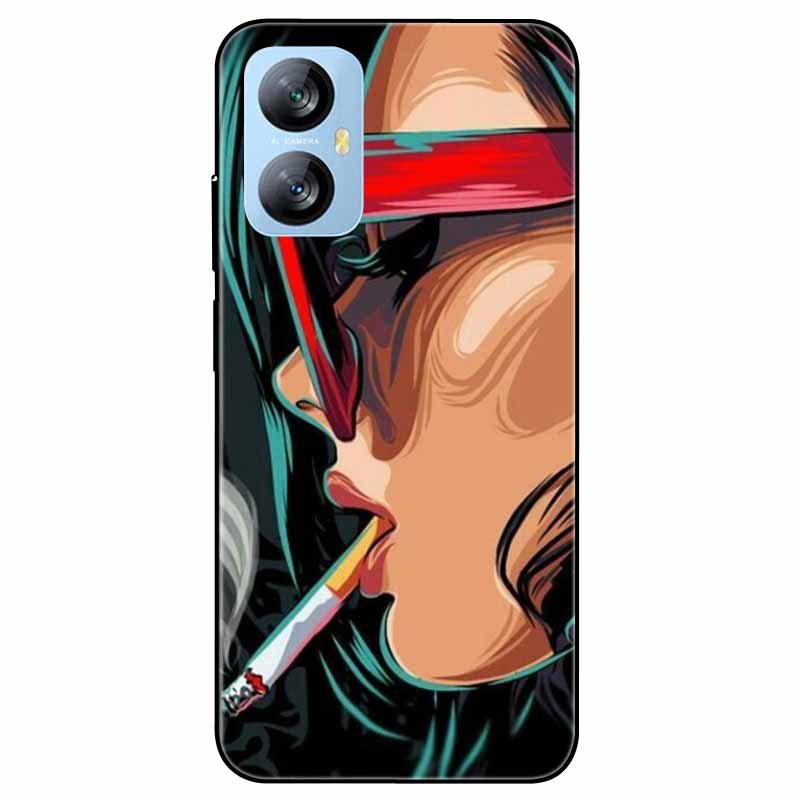 Für Blackview A52 Pro Hülle Handyhülle Stoßfeste Schwarz lackierte TPU Hülle für Blackview A52 Pro Silikon Weicher Bumper A52Pro Süß