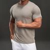 New Summer American Style Casual Short-sleeved T-shirt Fashionable Sports Slim Elastic Fitness Outdoor T-shirt Men