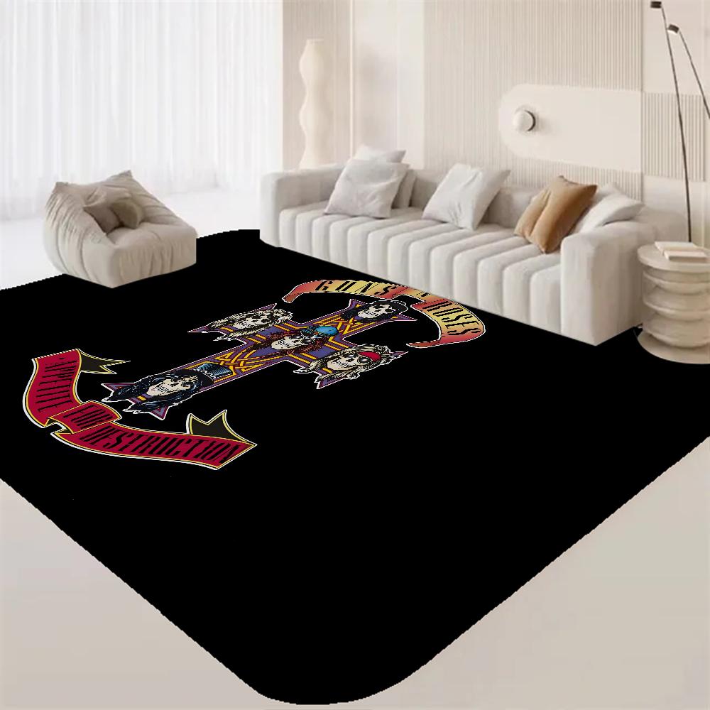 Guns n'roses Band Retro Raummatten Waschbar Rutschfest Wohnzimmer Sofa Stühle Bereichsmatte Küche Alfombra