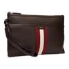 Bally Code Palladium Metal Hardware Calfskin Clutch Men Clutch Brown 6310908