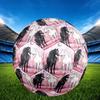 1pc Black White Horses Theme Soccer Ball Football, Size 5, Lightweight PVC, Outdoor Training Soccer Ball,Gift C6564