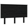 VidaXL Headboard Black 124x6x82.5 Cm Solid Pine Wood 819164
