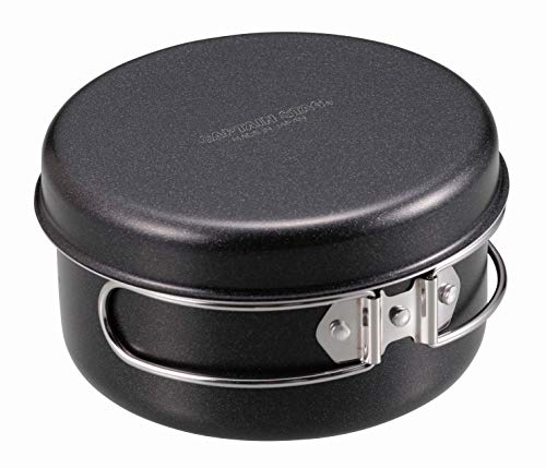 CAPTAIN STAG Aluminum Mount Cooker, 12cm, UH-4108, Black, 760ml Capacity