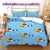 Cartoon characters Pattern Bedding Quilt Set Quilt Cover Pillowcase Home Decoration Birthday Gift (1 * duvet cover + 2 * pillowcase, without core)